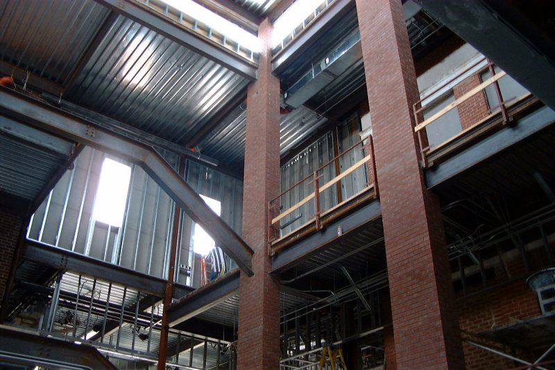 Interior during renovations